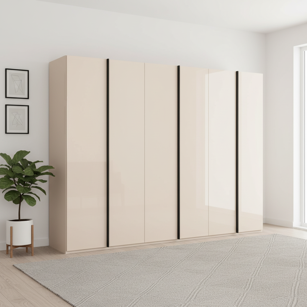 Rauch Symphony 301cm Glass 6 Door Wardrobe