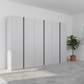 Shop the Rauch Symphony 301cm Decor Silk Grey 6 Door Wardrobe in 4 colours with graphite handles, free assembly and a 10-year warranty.