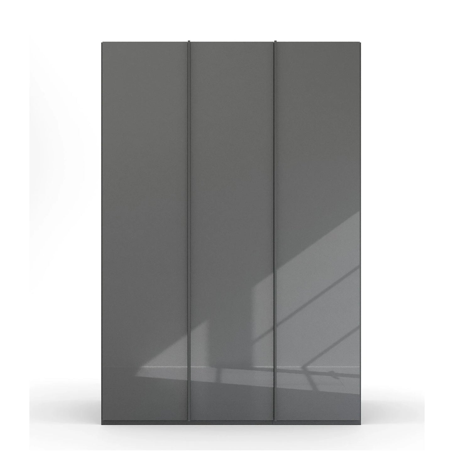 Rauch Symphone Graphite glass 3 door Hinged wardrobe Width 151cm, available in 2 Height sizes 223cm and 235cm