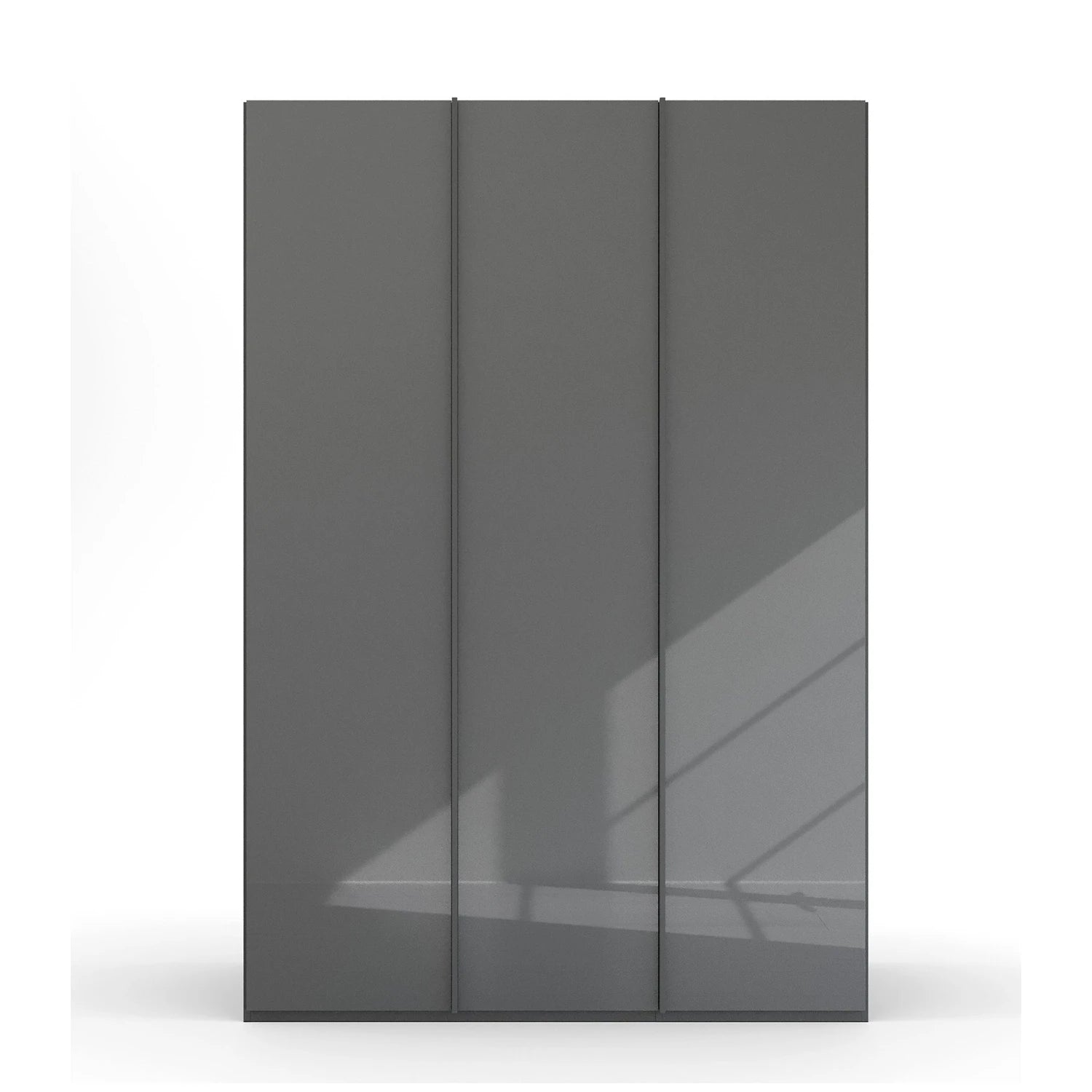 Rauch Symphone Graphite glass 3 door Hinged wardrobe Width 151cm, available in 2 Height sizes 223cm and 235cm