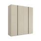 Rauch Skat Symphony Champagne 4 Door Hinged Wardrobe with Long graphite Metal Handles 