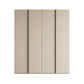Front view of Rauch Skat Symphony Champagne 4 Door Hinged Wardrobe with Long graphite Metal Handles 