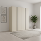Shop the Rauch Symphony Champagne 201cm 4 Door Wardrobe with graphite handles, free assembly and a 10-year warranty.