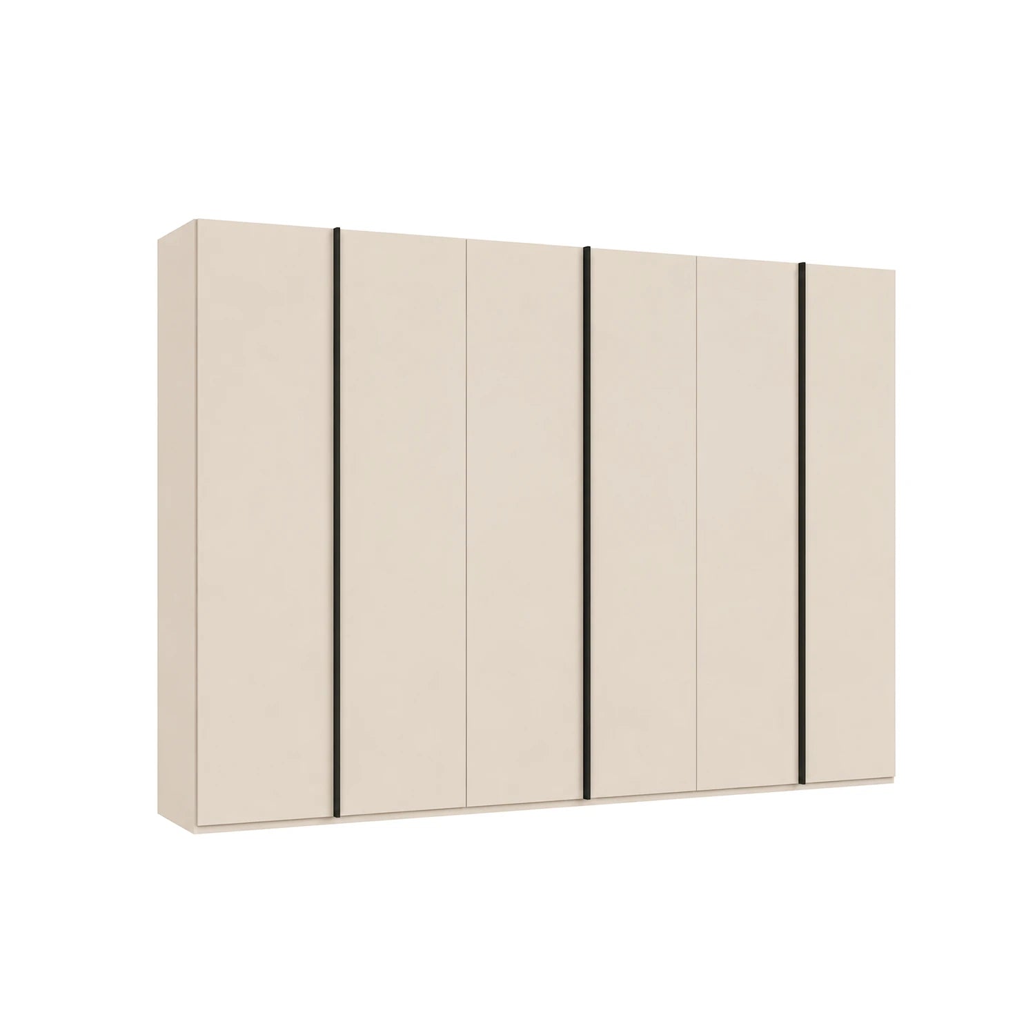 Rauch Symphony Champagne 6 Door Hinged Wardrobe with Large Metal Handles, available in 2 heights 223cm and 236cm   