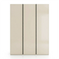 Rauch Symphony Champagne Glass 3 Door Wardrobe with full glass doors and integrated handles