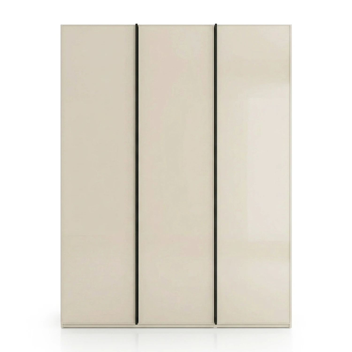 Rauch Symphony Champagne Glass 3 Door Wardrobe with full glass doors and integrated handles