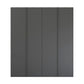 Rauch Graphite 4 Door Hinged Wardrobe with Long Metal Handles 