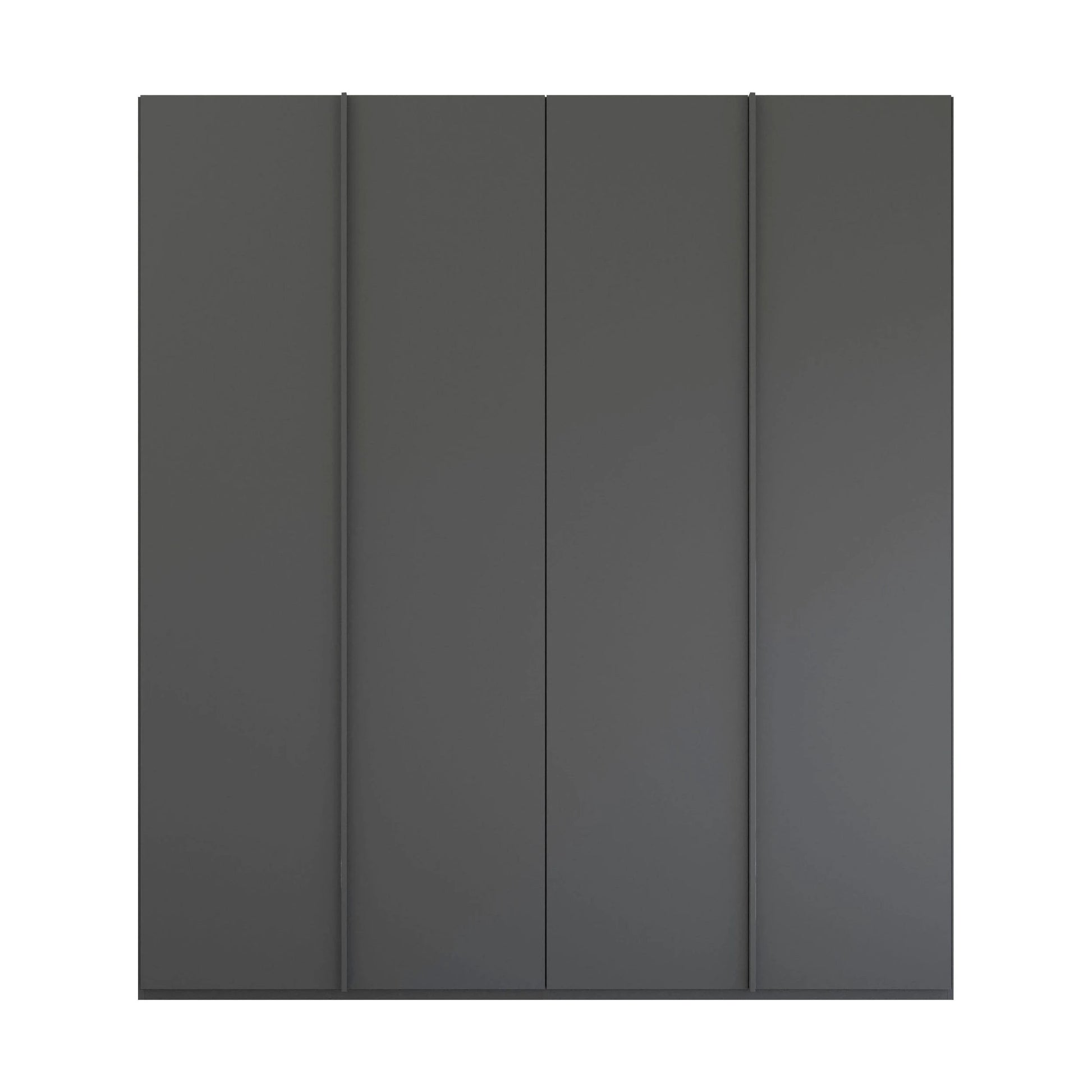 Rauch Graphite 4 Door Hinged Wardrobe with Long Metal Handles 