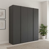 Rauch Symphony 210cm Graphite Colour 4 Door Wardrobe , Height 223cm or 235cm With Long Door Handles and Soft Close Hinges