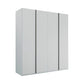 Rauch Skat Symphony CSilk Grey 4 Door Hinged Wardrobe with Long graphite Metal Handles 