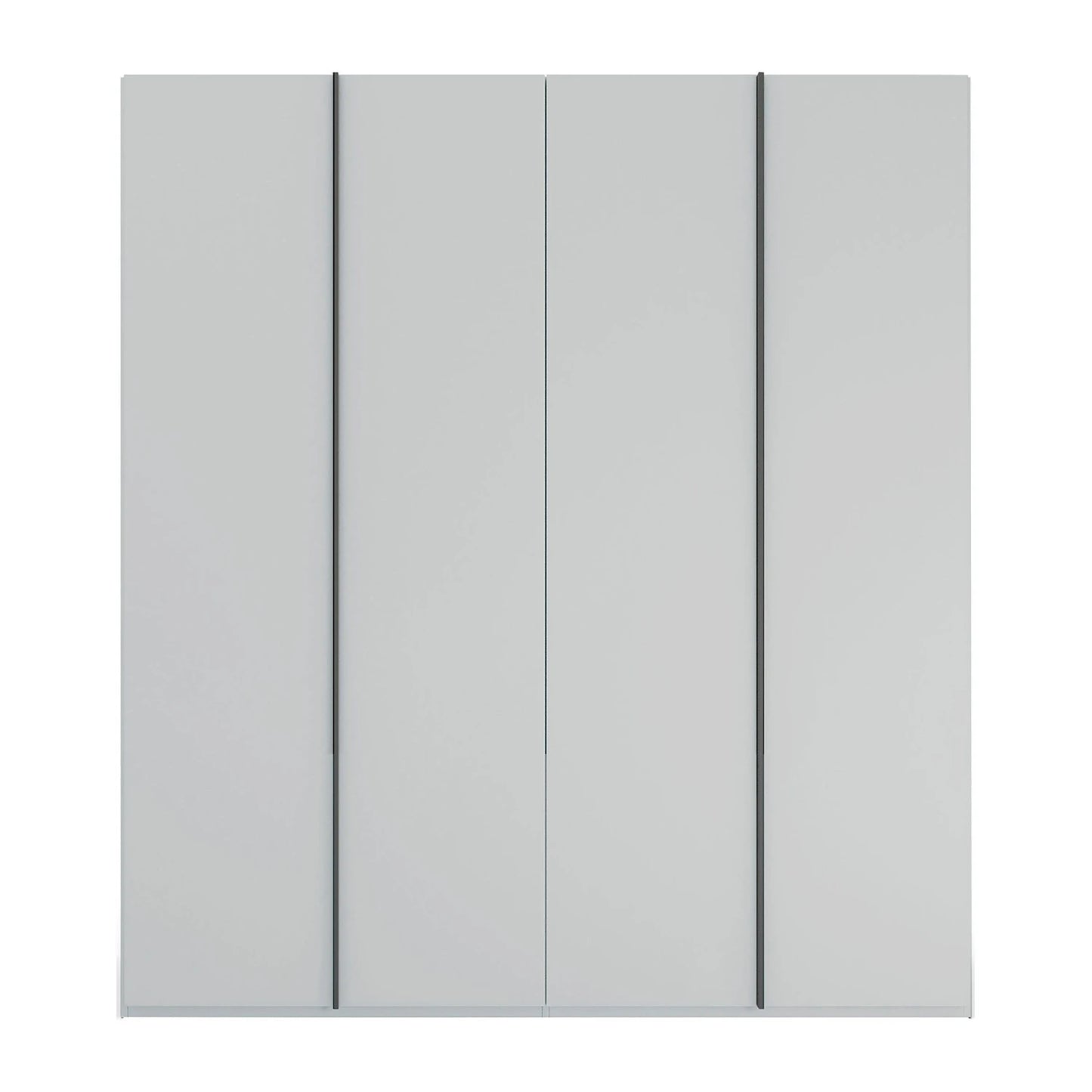 Rauch Skat Symphony Silk Grey 4 Door Hinged Wardrobe with Long graphite Metal Handles , Height 223cm or 235cm