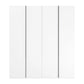Rauch Skat Symphony White 4 Door Hinged Wardrobe with Long graphite Metal Handles with Free Assembly