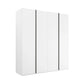 Rauch Skat Symphony White 4 Door Hinged Wardrobe with Long graphite Metal Handles 