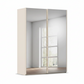 Rauch Taro 2 Door full mirror sliding wardrobe with Champagne Carcase double mirrored doors