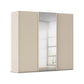 Rauch Tara 3 Door Sliding Wardrobe in Champagne with central mirror door 