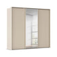 Rauch Tara 3 Door Sliding Wardrobe in Champagne with central mirror door with passepartout frame