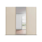 Rauch Tara 3 Door Sliding Wardrobe in Champagne with central mirror door - front view