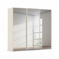 Rauch Taro 3 Door Full Mirror Sliding Wardrobe with Champagne Carcase 
