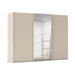Rauch Tara 3 Door Sliding Wardrobe in Champagne with central mirror door