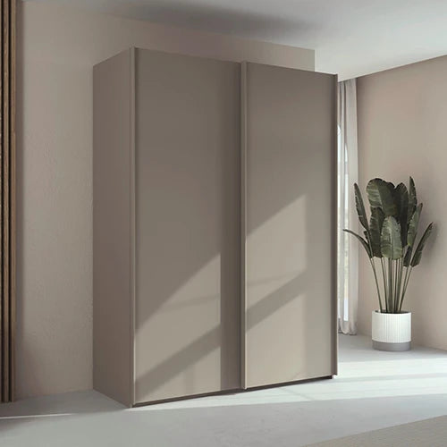 Rauch Taro 2 Door Sliding Wardrobe  in Fango finish modern bedroom