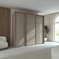 Rauch Taro 3 Door Sliding Wardrobe in Fango finish with passepartout frame 