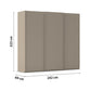 Rauch Taro 3 Door Sliding Wardrobe - Dimensions