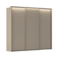 Rauch Taro 3 Door Sliding Wardrobe in Fango finish with passepartout light frame