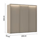Rauch Taro 3 Door Sliding Wardrobe - Dimensions