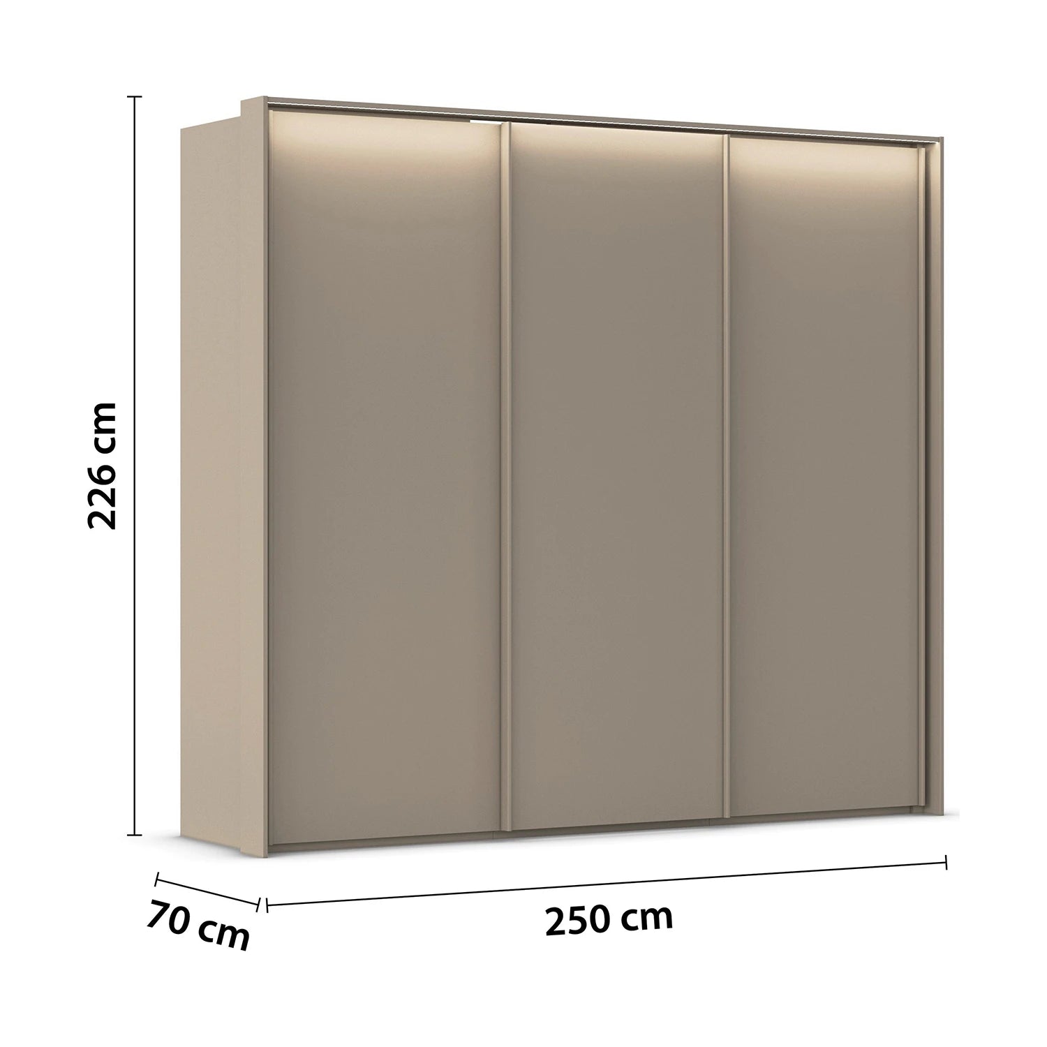 Rauch Taro 3 Door Sliding Wardrobe - Dimensions