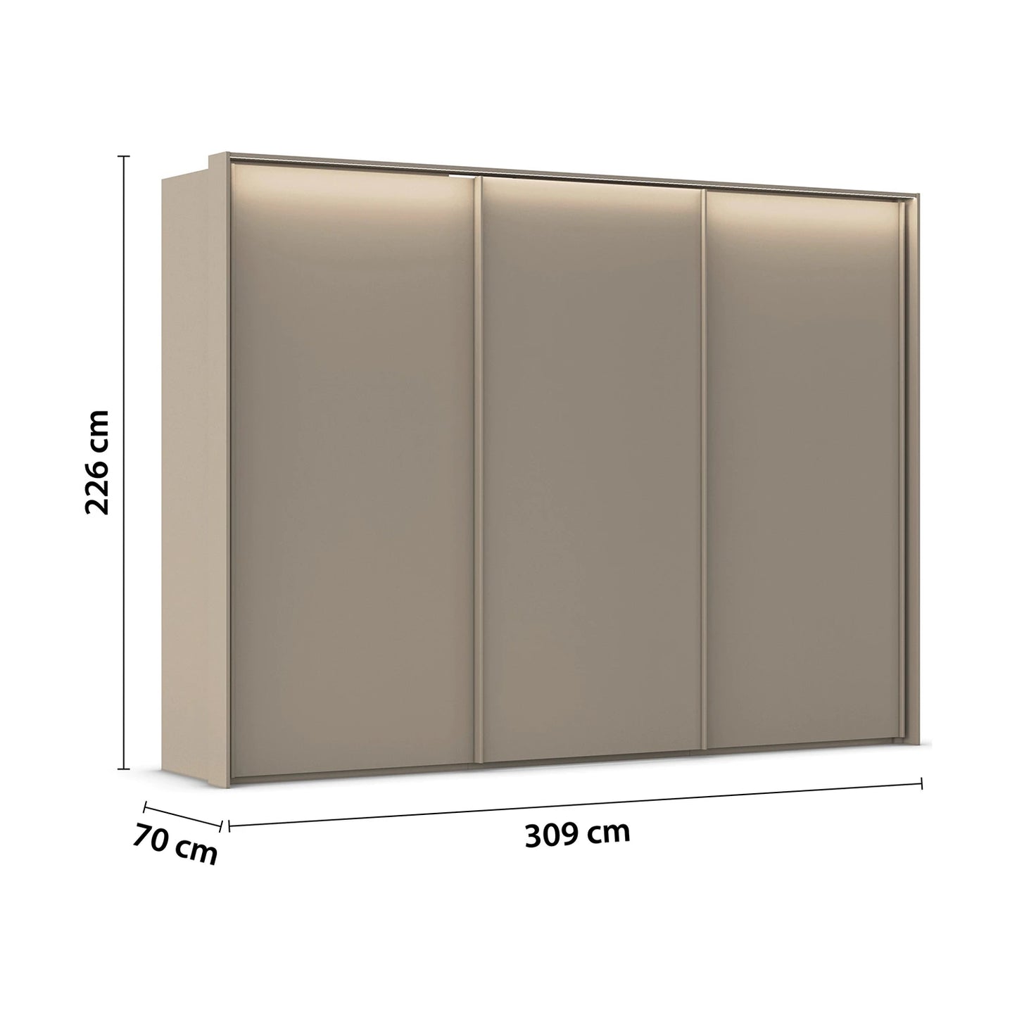 Rauch Taro 3 Door Sliding Wardrobe - Dimensions