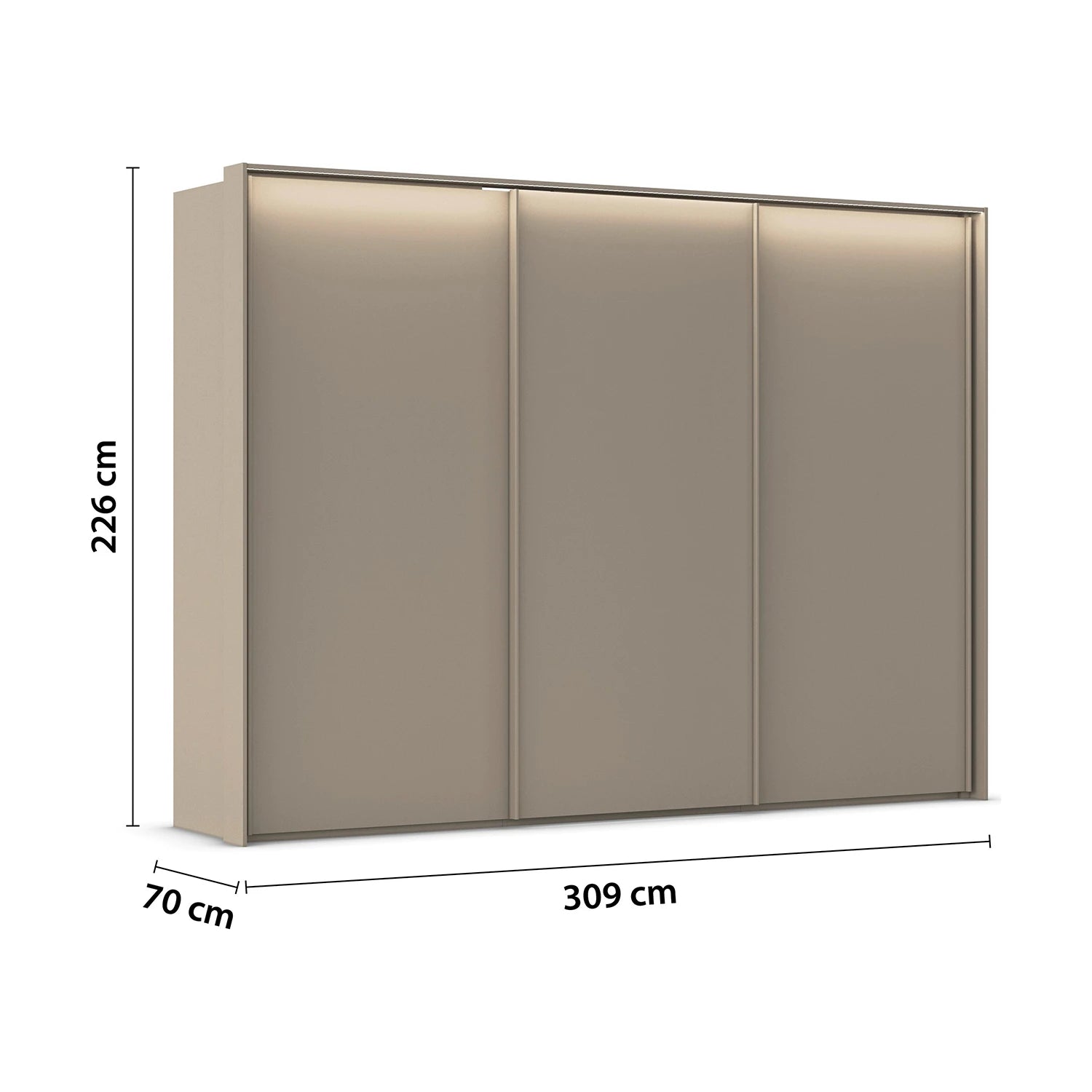 Rauch Taro 3 Door Sliding Wardrobe - Dimensions