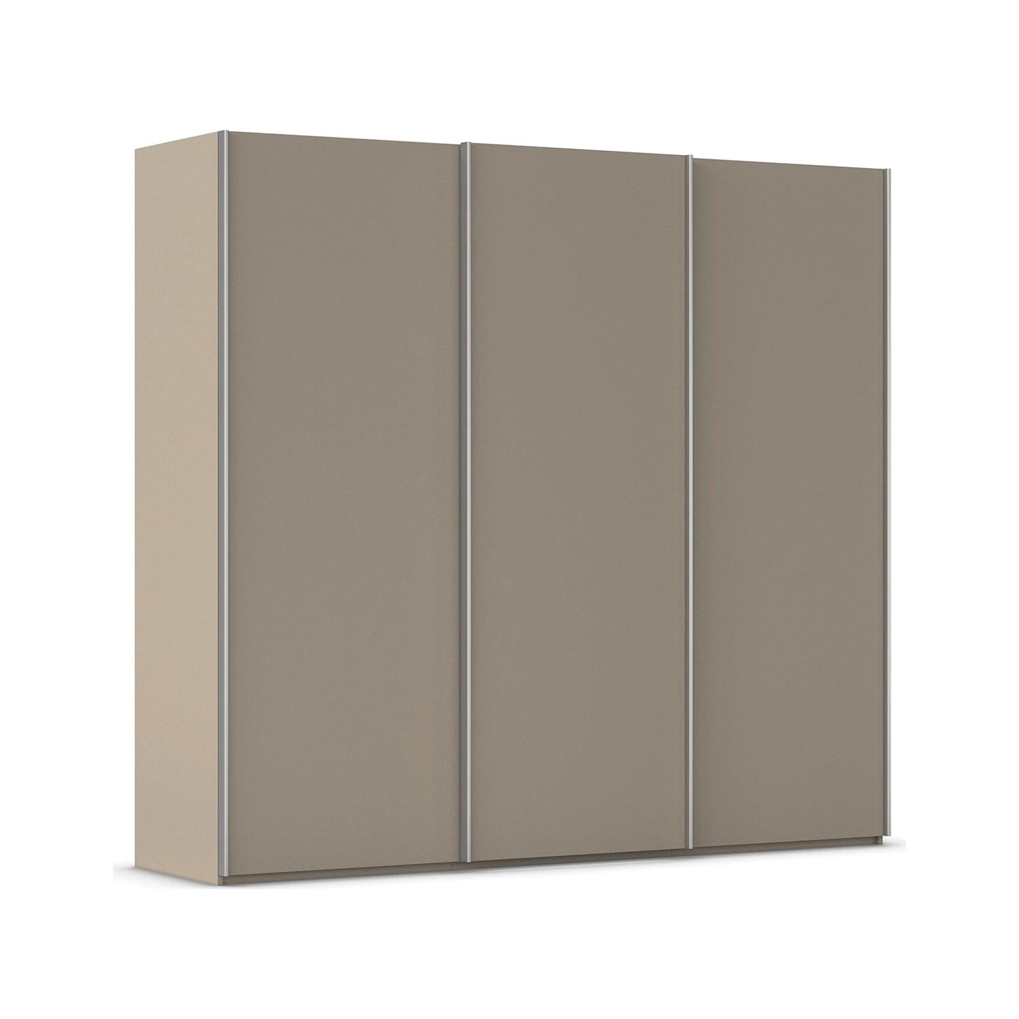 Rauch Taro 3 Door Sliding Wardrobe in Fango finish Side angle view