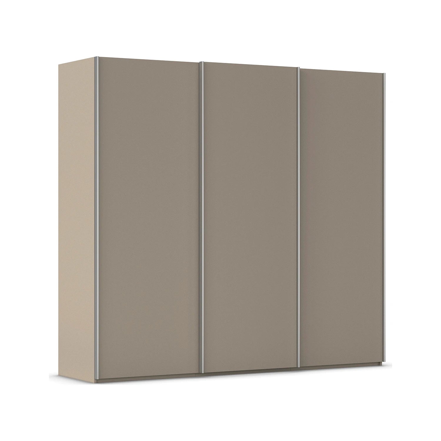 Rauch Taro 3 Door Sliding Wardrobe in Fango finish Side angle view