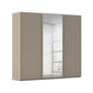 Rauch Tara 3 Door Sliding Wardrobe in Fango with central mirror door 
