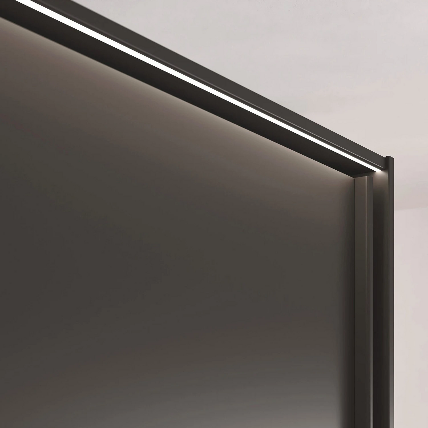 Rauch Taro 2 Door Sliding Wardrobe Closeup view of Passepartout light frame
