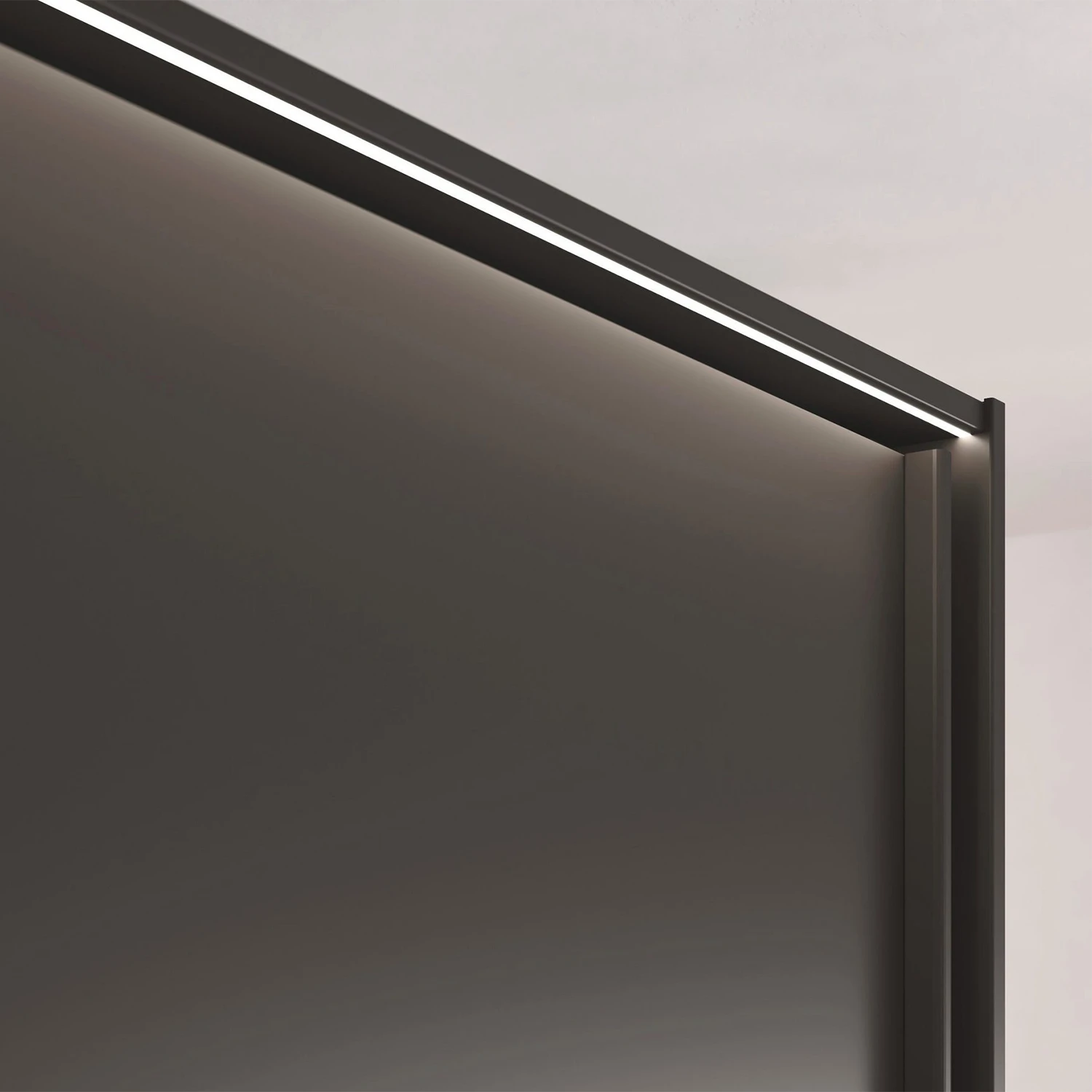 Rauch Taro 2 Door Sliding Wardrobe Closeup view of Passepartout light frame