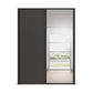 Rauch Taro 2 Door 1 Mirror Door Sliding Wardrobe in Graphite finish - front view