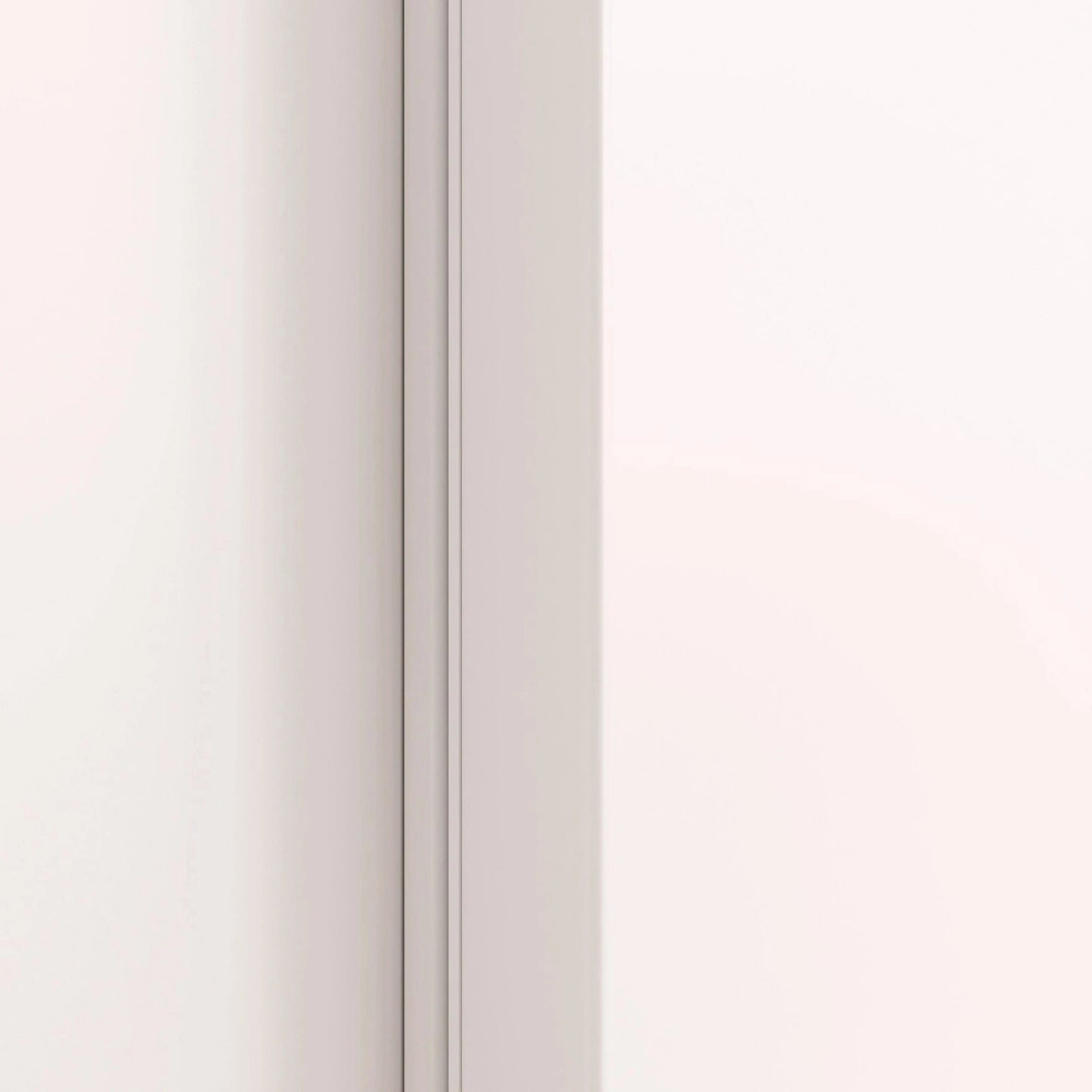 Rauch Taro 2 Door Sliding Wardrobe in Alpine White finish Closeup view