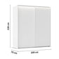 Rauch Taro 2 Door Sliding Wardrobe 200cm in Alpine White finish with Dimensions