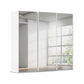 Rauch Taro 3 Door Full Mirror Sliding Wardrobe with Alpine White Carcase in modern bedroom