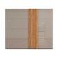 Rauch Tegra Fusion Fango Glass and Wild Oak Sliding Door Wardrobe - Front view