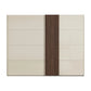 Rauch Tegra Fusion Champagne Glass and Walnut Oak Sliding Door Wardrobe - Front view