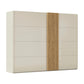 Rauch Tegra Fusion Champagne Glass and Wild Oak Sliding Door Wardrobe - Side view