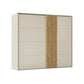 Rauch Tegra Fusion Champagne Glass and Wild Oak Sliding Door Wardrobe with Passepartout Frame