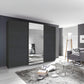 Styled in a modern bedroom Tubona Metallic Grey 3 Door Sliding Wardrobe with Mirror – W271cm