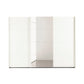 White wardrobe with sliding doors on a white background