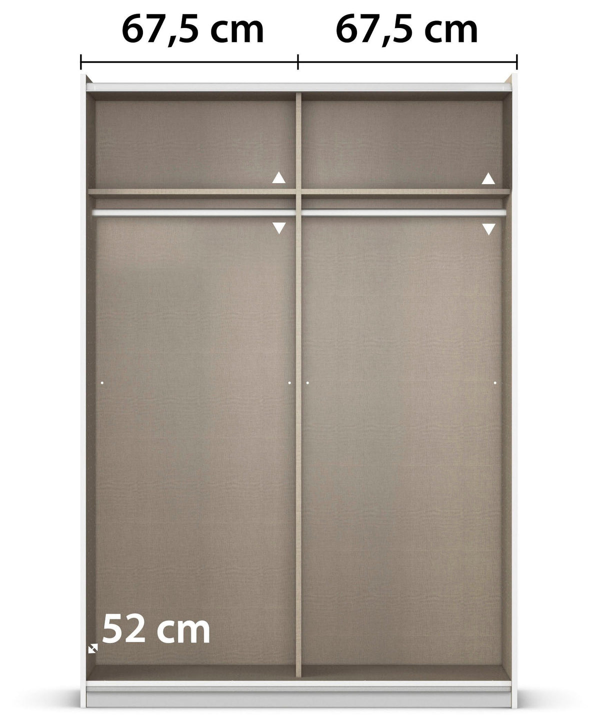 Rauch Impulse 2 Door 1 Mirror Door Sliding Wardrobe