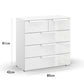 Rauch Perth 5 Drawer White Glass Chest - Pendle Village Furniture