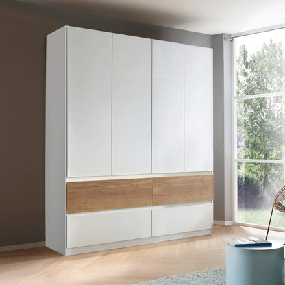 Winnipeg Alpine White 4 Door Wardrobe with Drawers - W181CM