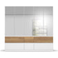 Winnipeg Alpine White With Mirror 5 Door Wardrobe with Drawers - W226CM